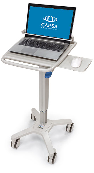 Wózki do komputerów medycznych, laptopów, tabletów Capsa Healthcare SlimCart 