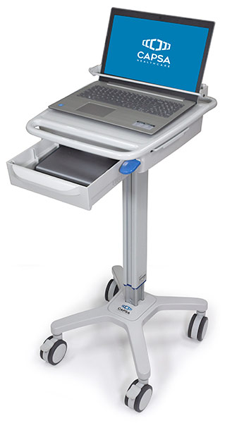 Wózki do komputerów medycznych, laptopów, tabletów Capsa Healthcare SlimCart 