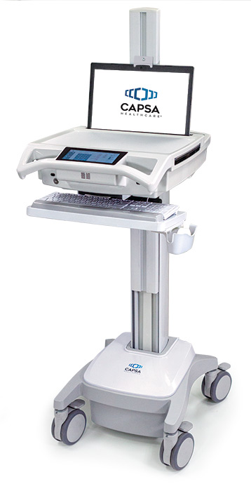 Wózki do komputerów medycznych, laptopów, tabletów Capsa Healthcare Trio