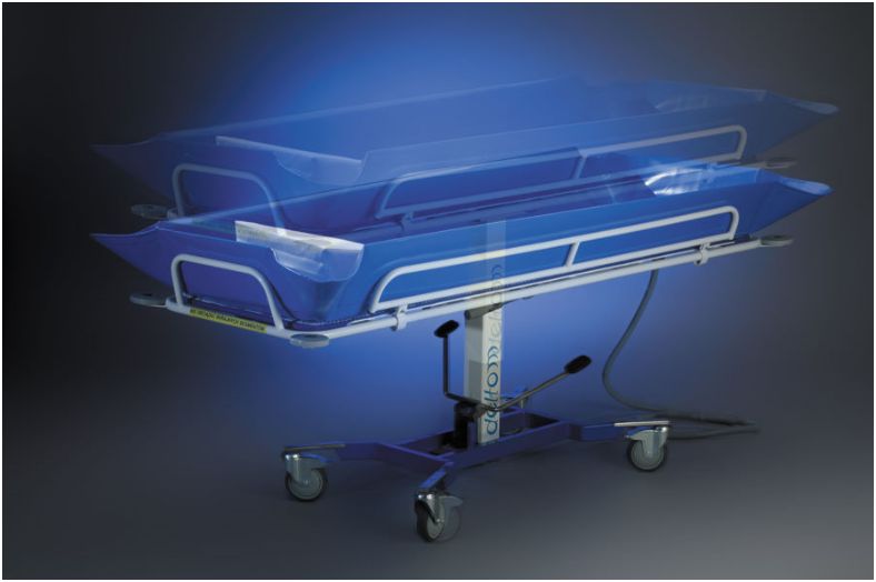 Wózki do mycia pacjentów w pozycji leżącej DELTOM WLH/E - 140P