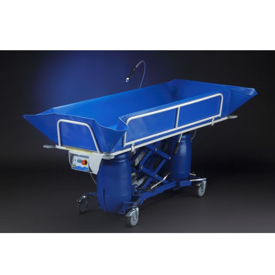Wózki do mycia pacjentów w pozycji leżącej DELTOM WLH/E-140P - zbiorniki