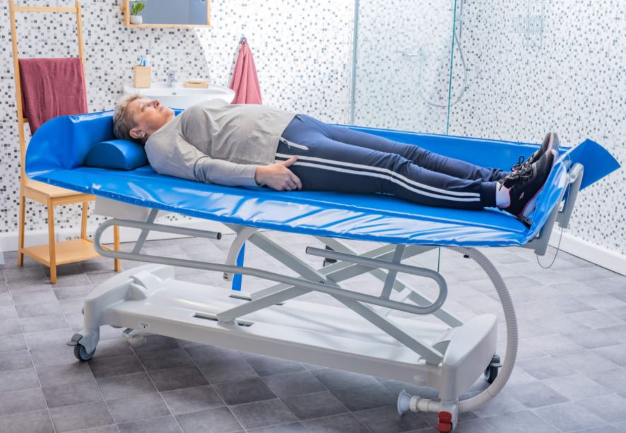 Wózki do mycia pacjentów w pozycji leżącej Winncare wózek kąpielowy