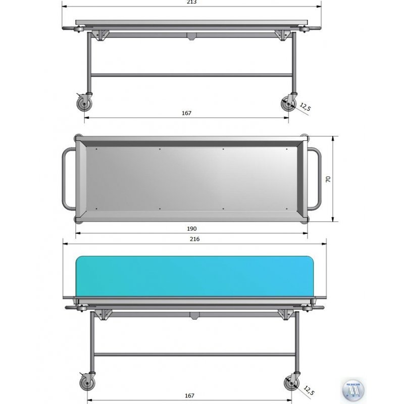 Wózki do przewożenia zwłok B/D LS