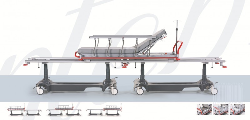 Wózki do transportu chorego w pozycji leżącej NITROCARE NHS 850 SD 06