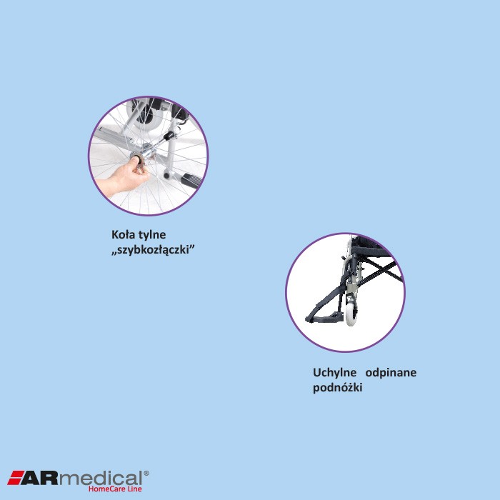 Wózki inwalidzkie standardowe Armedical AR-330-ANTY