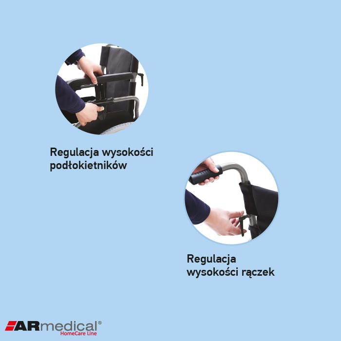 Wózki inwalidzkie standardowe Armedical PRESTIGE AR-350