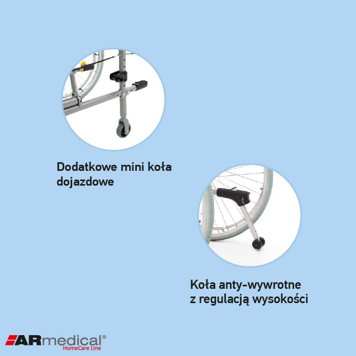 Wózki inwalidzkie standardowe Armedical PRESTIGE AR-350