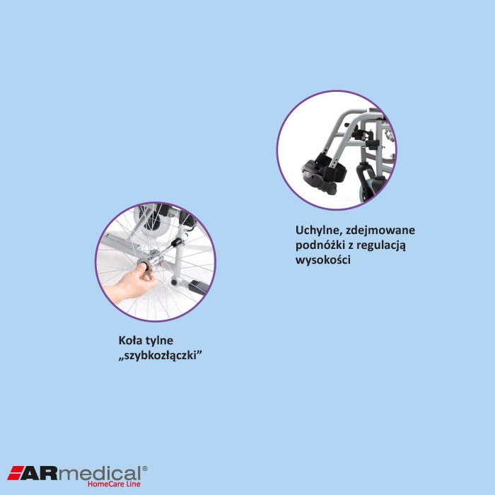 Wózki inwalidzkie standardowe Armedical PRESTIGE AR-350