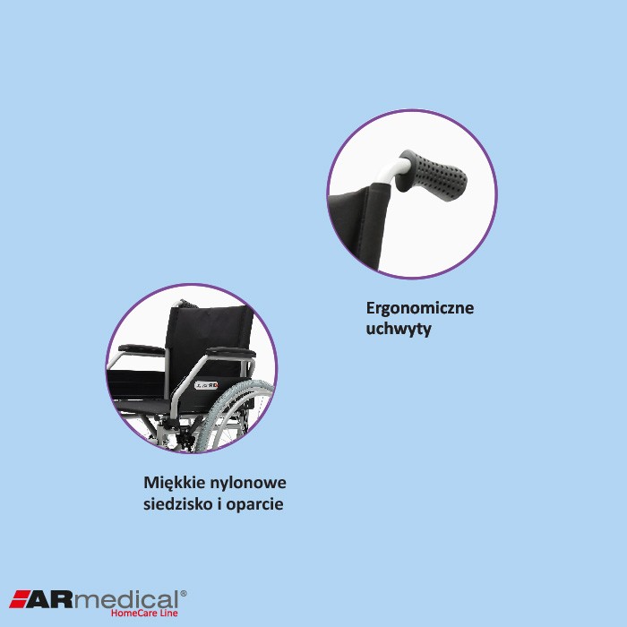 Wózki inwalidzkie standardowe Armedical REGULAR AR-405