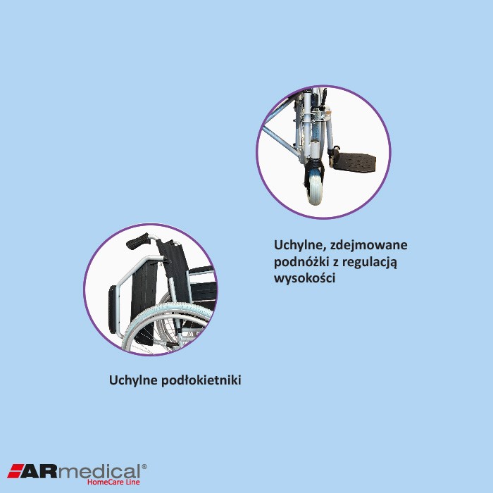 Wózki inwalidzkie standardowe Armedical REGULAR AR-405
