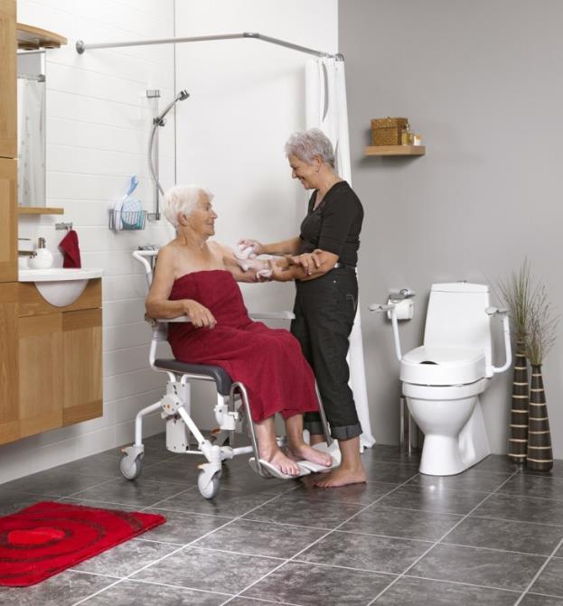 Wózki prysznicowo - sanitarne w pozycji siedzącej Etac AB Swift Mobile