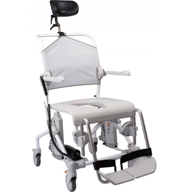 Wózki prysznicowo - sanitarne w pozycji siedzącej Etac AB Swift Mobile Tilt (elektryczny)