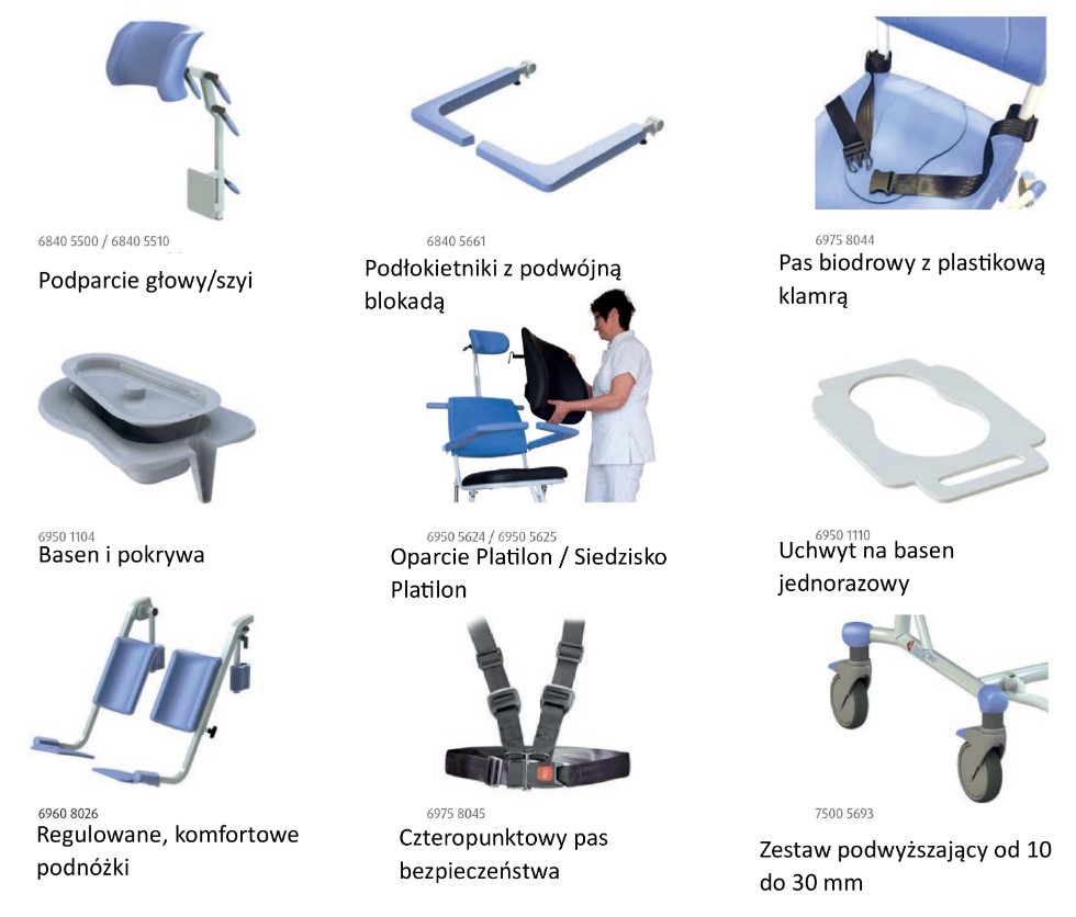 Wózki prysznicowo - sanitarne w pozycji siedzącej Lopital Nemo