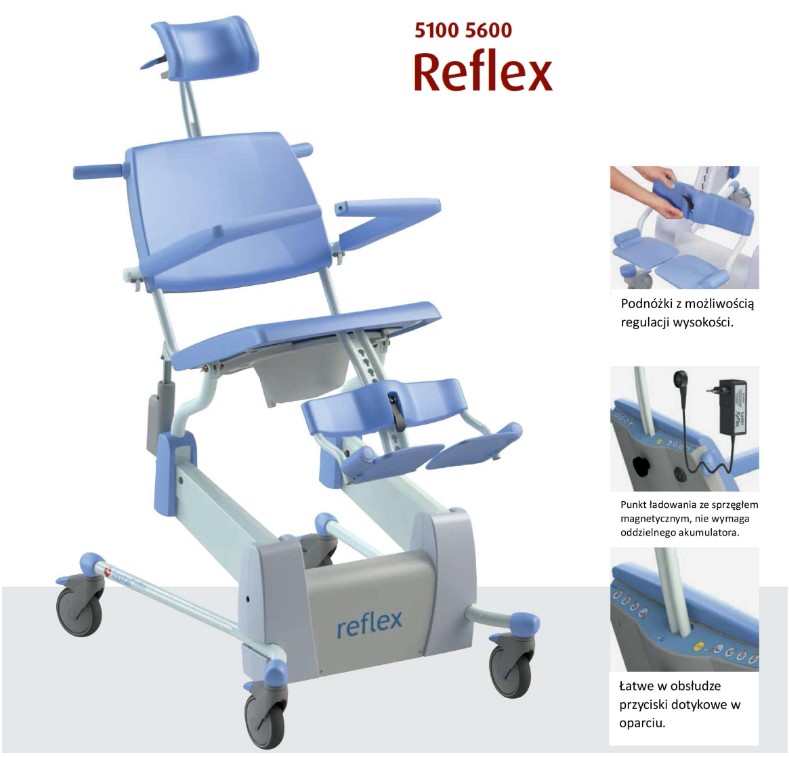 Wózki prysznicowo - sanitarne w pozycji siedzącej Lopital Reflex