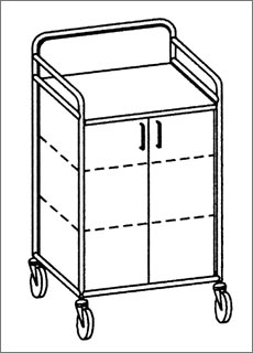 Wózki-szafki do bielizny czystej Hammerlit EW400