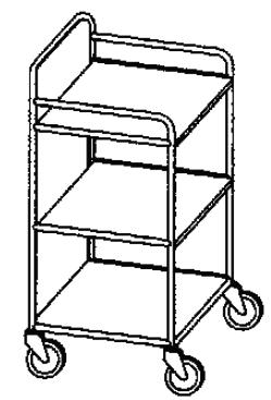 Wózki-szafki do bielizny czystej Hammerlit EWE38-0