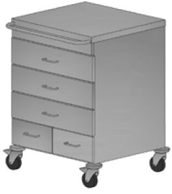 Wózki zabiegowe, organizacyjne i dokumentacyjne (szafki) ALVO Medical ALVO 2-319