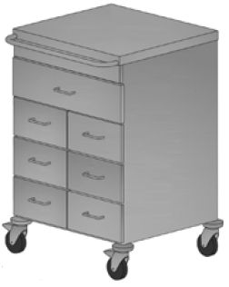 Wózki zabiegowe, organizacyjne i dokumentacyjne (szafki) ALVO Medical ALVO 2-325