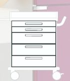 Wózki zabiegowe, organizacyjne i dokumentacyjne (szafki) Blanco 543283