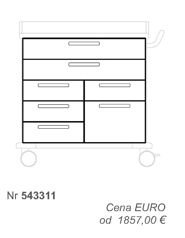 Wózki zabiegowe, organizacyjne i dokumentacyjne (szafki) Blanco 543311