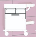 Wózki zabiegowe, organizacyjne i dokumentacyjne (szafki) Blanco 543324