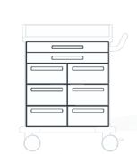 Wózki zabiegowe, organizacyjne i dokumentacyjne (szafki) Blanco 543328