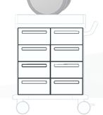 Wózki zabiegowe, organizacyjne i dokumentacyjne (szafki) Blanco 543330