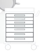 Wózki zabiegowe, organizacyjne i dokumentacyjne (szafki) Blanco 543334