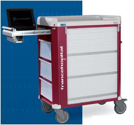 Wózki zabiegowe, organizacyjne i dokumentacyjne (szafki) FRANCEHOSPITAL EV