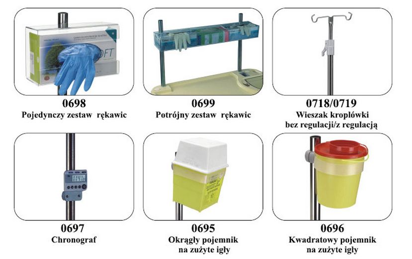 Wózki zabiegowe, organizacyjne i dokumentacyjne (szafki) GAMMA POLIURETANI Aurion do OPERACJI