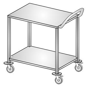 Wózki zabiegowe, organizacyjne i dokumentacyjne (szafki) KLAROMED KL207 111, KL207 112, KL207 114, KL207 115
