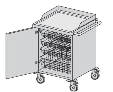 Wózki zabiegowe, organizacyjne i dokumentacyjne (szafki) TRIBO K 305B