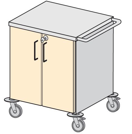 Wózki zabiegowe, organizacyjne i dokumentacyjne (szafki) TRIBO SK 6010/01