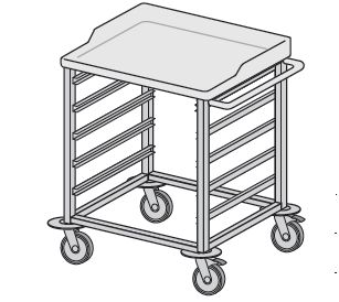 Wózki zabiegowe, organizacyjne i dokumentacyjne (szafki) TRIBO SK WR 610