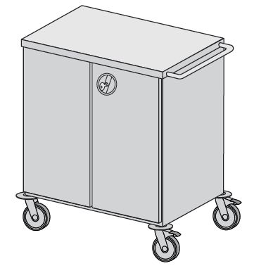 Wózki zamknięte do transportu materiałów sterylnych TRIBO SK 0102/02