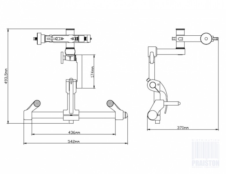 Wyposażenie stołów operacyjnych Uzumcu Zacisk czaszki OM-285