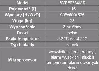 Zamrażarki niskotemperaturowe do -90 C (pionowe, skrzyniowe) Labcold RVPF0734MD