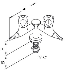 Zawory gazowe laboratoryjne Broen Zawór gazowy BROEN gaz niepalny / 2535 014 1021-08 (18 025.009)