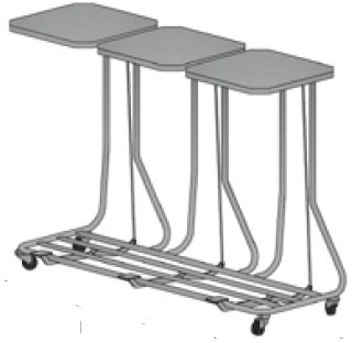 Zbieracze odpadów otwarte z obręczami na worki ALVO Medical ALVO 2-104-2