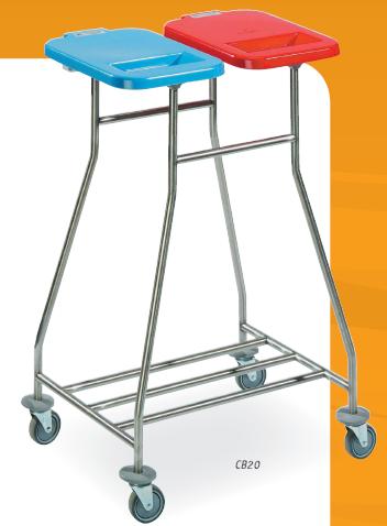 Zbieracze odpadów otwarte z obręczami na worki FRANCEHOSPITAL CB20P