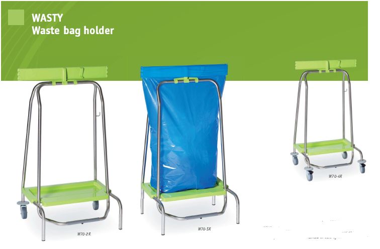 Zbieracze odpadów otwarte z obręczami na worki FRANCEHOSPITAL W40