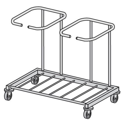 Zbieracze odpadów otwarte z obręczami na worki TRIBO SK 8102/01