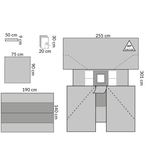 Zestawy do chirurgii ogólnej – obłożenia pola operacyjnego Medline ES29496CE