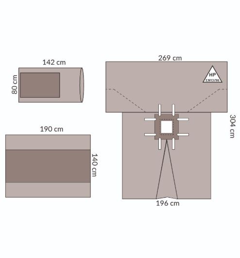 Zestawy do chirurgii ogólnej – obłożenia pola operacyjnego Medline TB9427CE