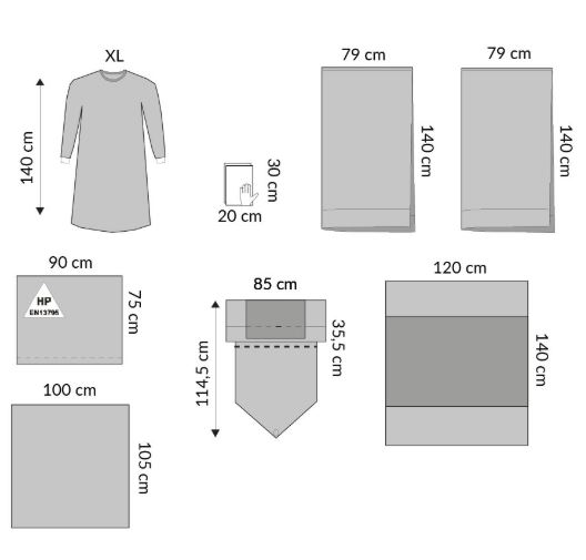 Zestawy do ginekologii – obłożenia pola operacyjnego Medline ES10310CEB