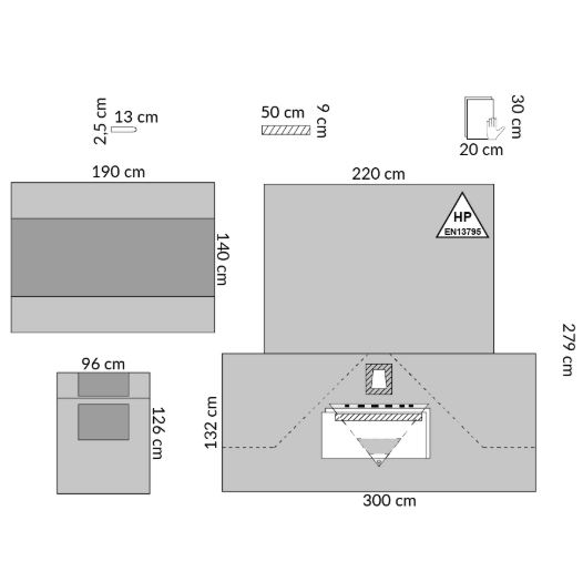 Zestawy do ginekologii – obłożenia pola operacyjnego Medline ES10806CE