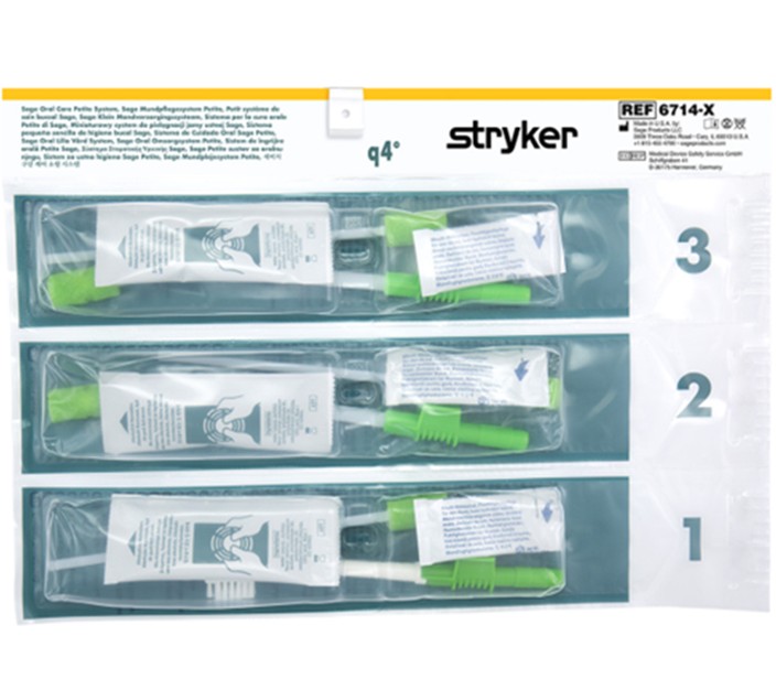 Zestawy do higieny jamy ustnej w anestezjologii Stryker Sage Petite q4°