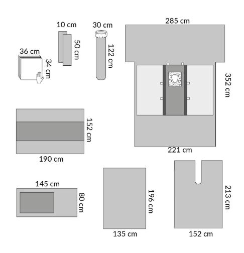 Zestawy do ortopedii – obłożenia pola operacyjnego Medline DYJPEHIPPSM