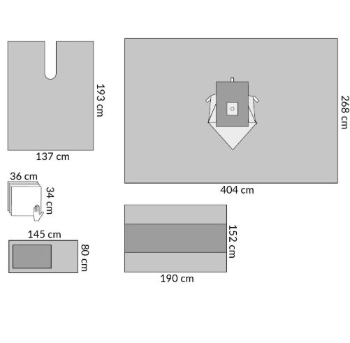 Zestawy do ortopedii – obłożenia pola operacyjnego Medline DYJPESHPSM3