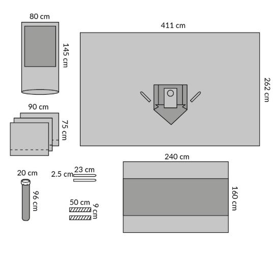Zestawy do ortopedii – obłożenia pola operacyjnego Medline TB29371CE